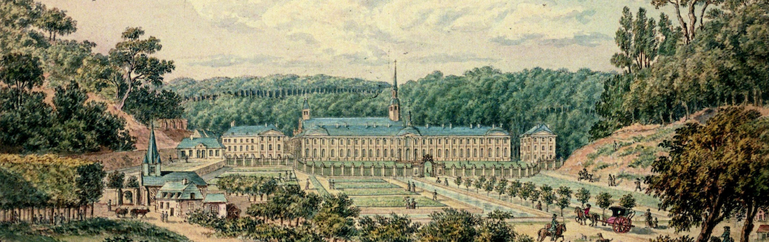 Drawing of the abbey of Premontre, ca. 1780