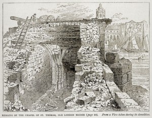 Remains of the Chapel of St. Thomas, Old London Bridge