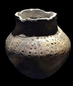 An Anglo-Frisian funerary urn from the Snape ship burial, East Anglia. [Source]